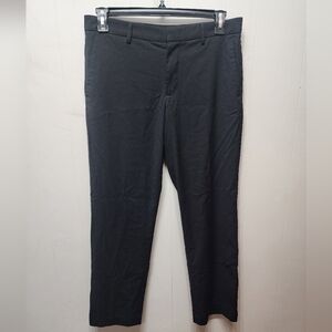 Savane 32 x 30 Dress Pants Men's Classic Black Flat Front Casual Office‎ B986